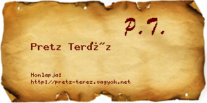 Pretz Teréz névjegykártya